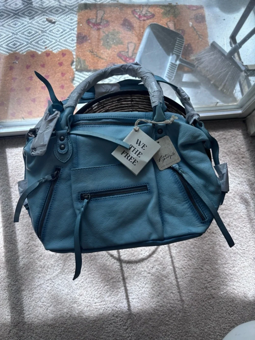 Free people baby Emerson tote bag- light blue - Picture 5 of 5